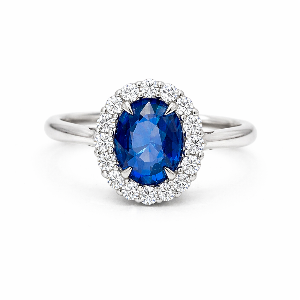 Vintage style sapphire ring