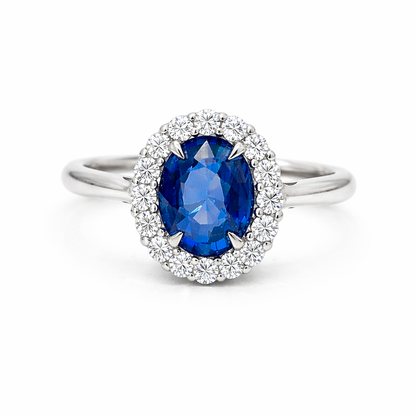 Vintage style sapphire ring