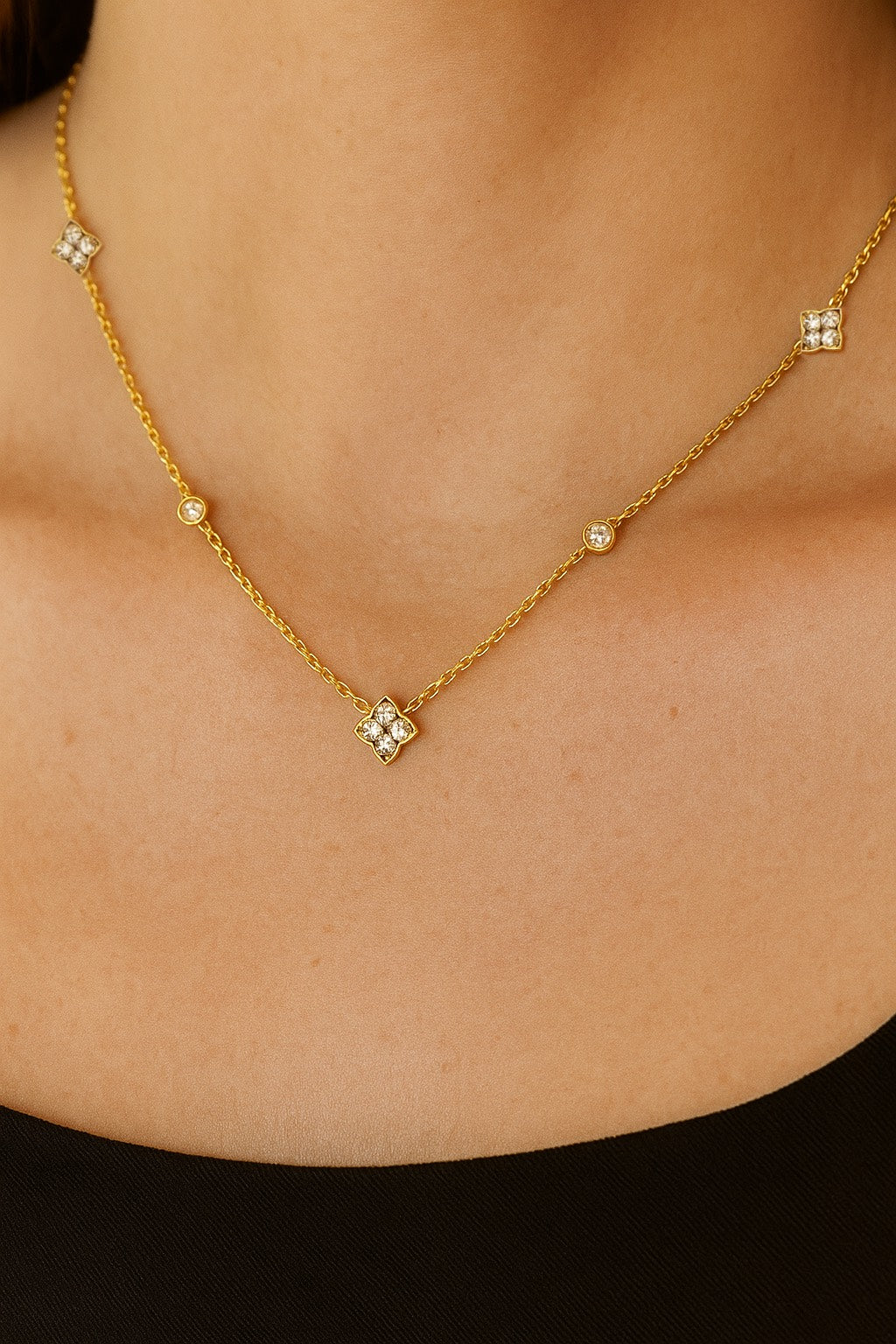 Starlit Elegant Diamond Necklace