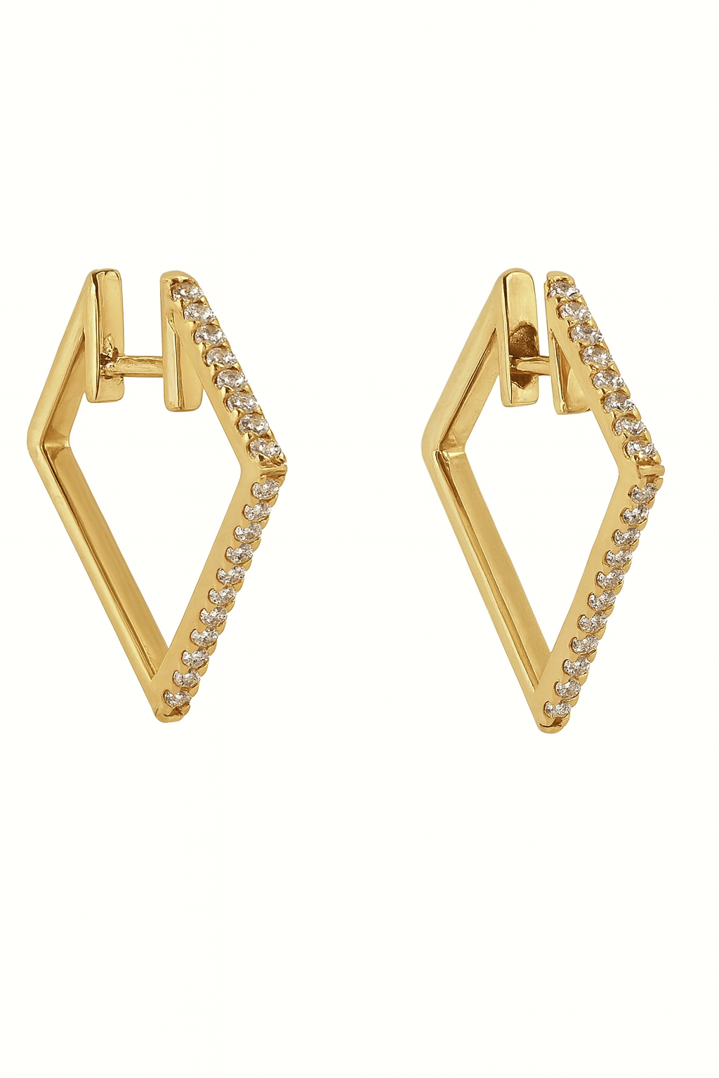 Gleam Edge Diamond Earrings