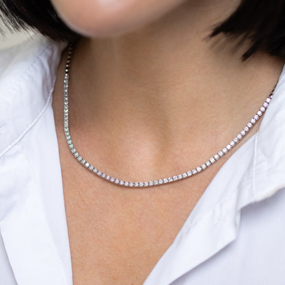 Diamonds Tennis Necklace in White Gold