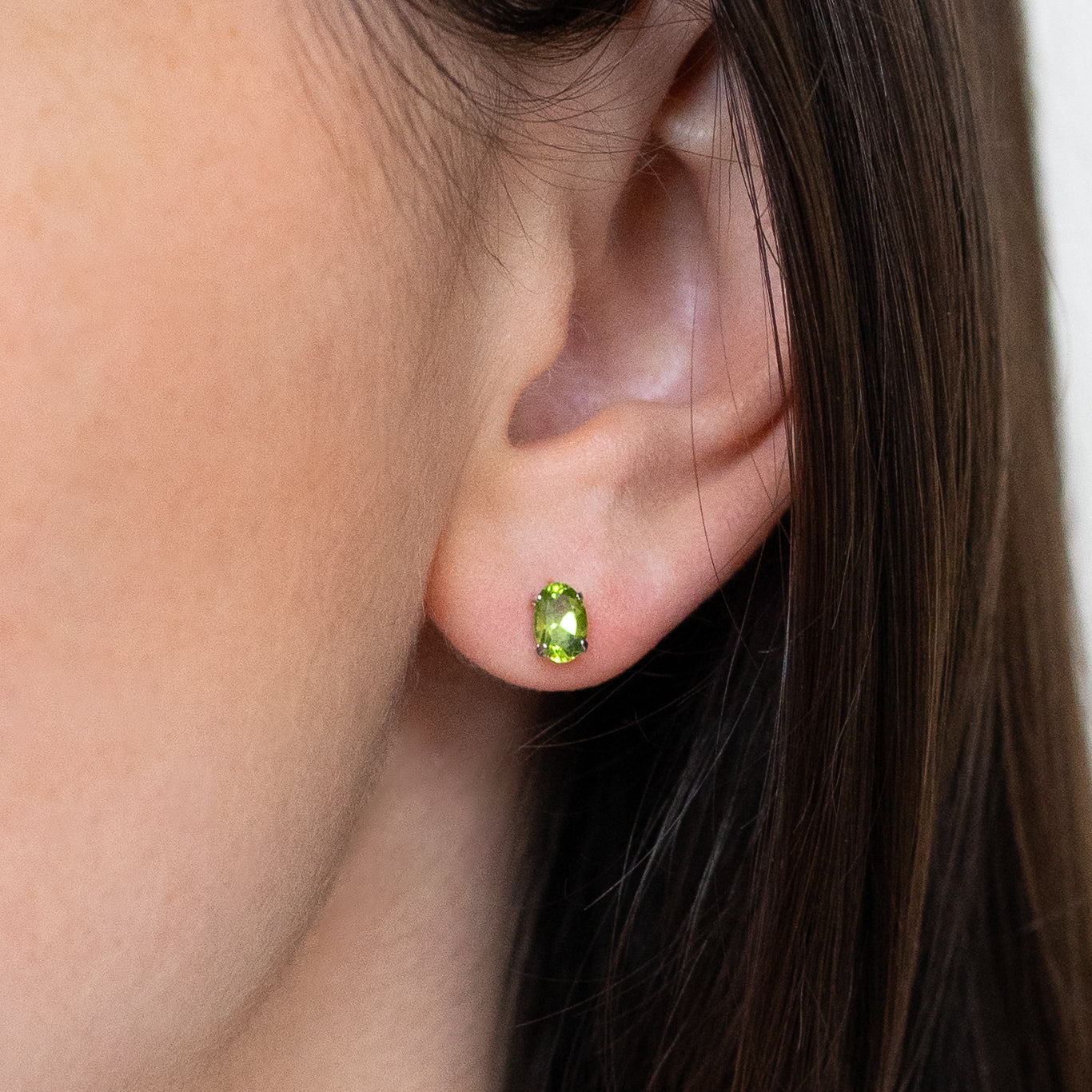 Peridot Stud Earrings