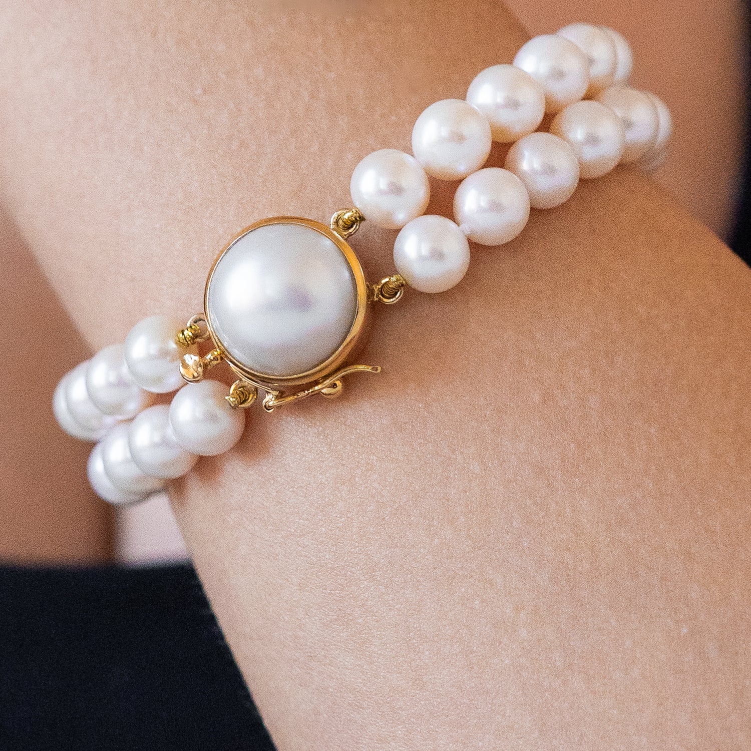 Pearl Bracelet with 18ct Yellow Gold