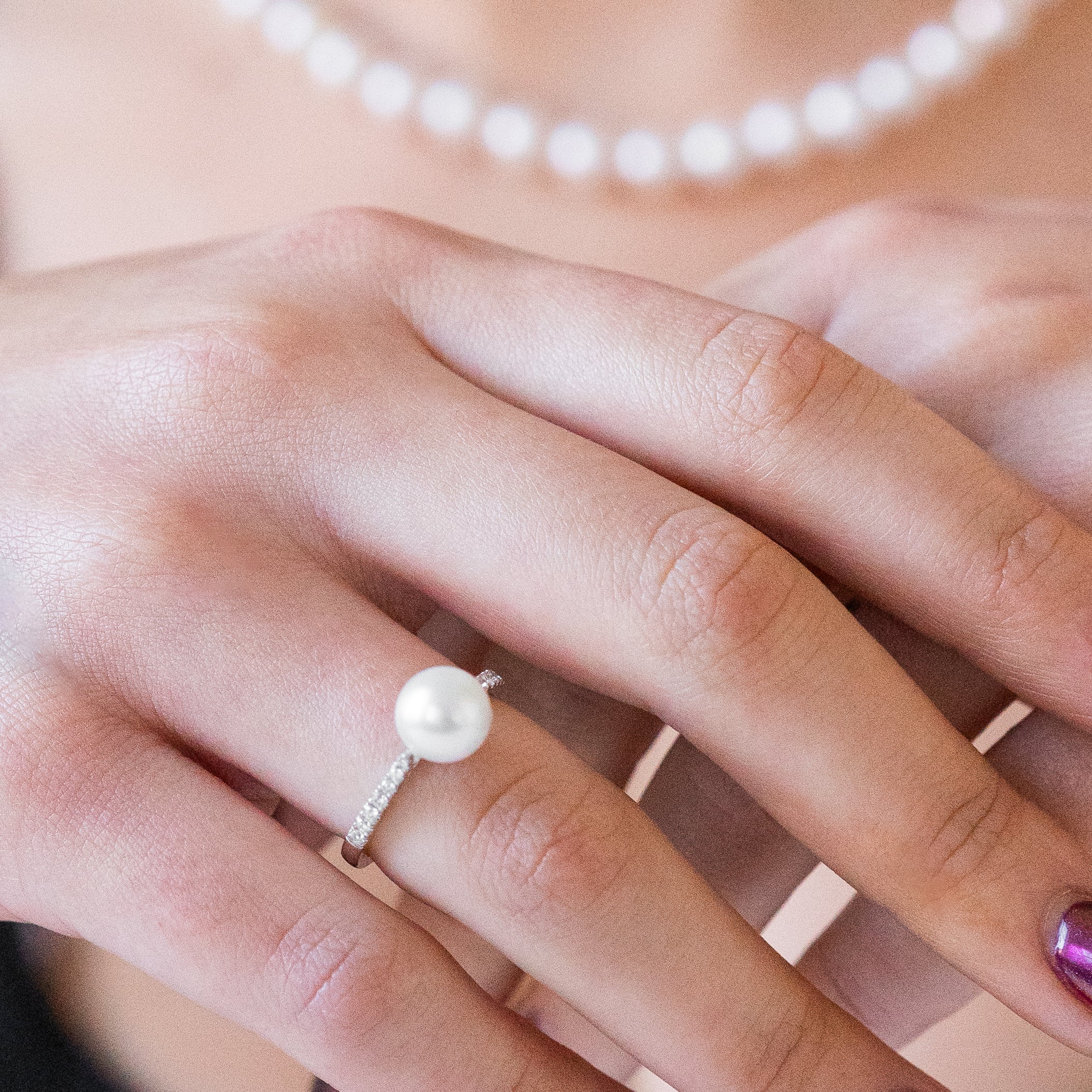 White pearl on sale ring