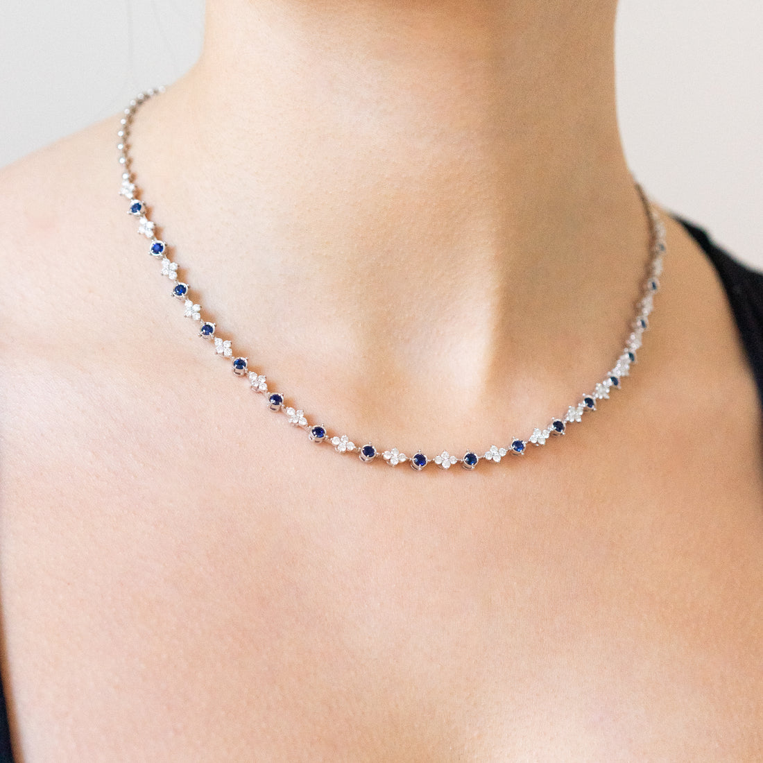 Sapphire and Diamond Necklace