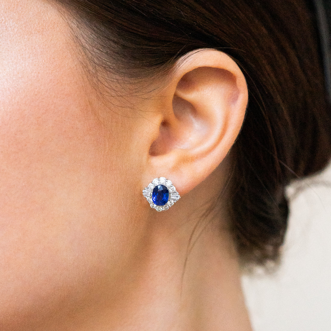Sapphire and Diamond Drop Earrings