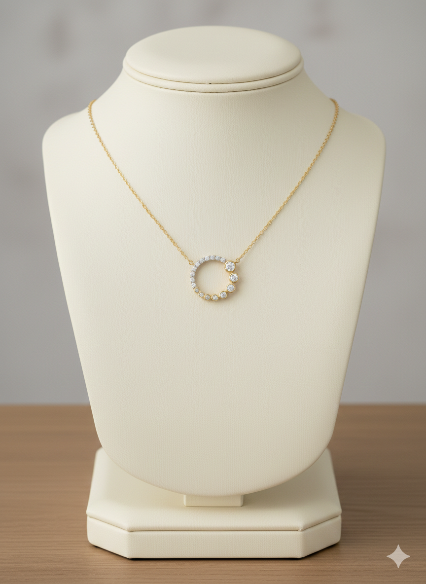 Celestial Halo" Diamond Necklace