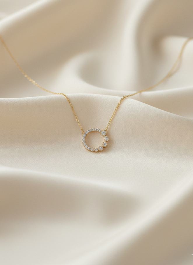Celestial Halo" Diamond Necklace