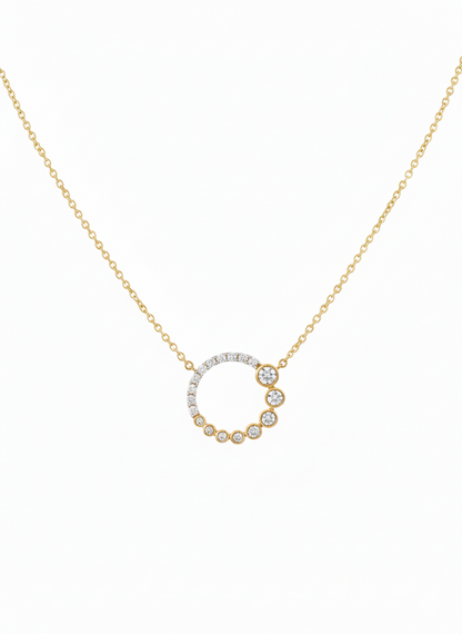 Celestial Halo" Diamond Necklace