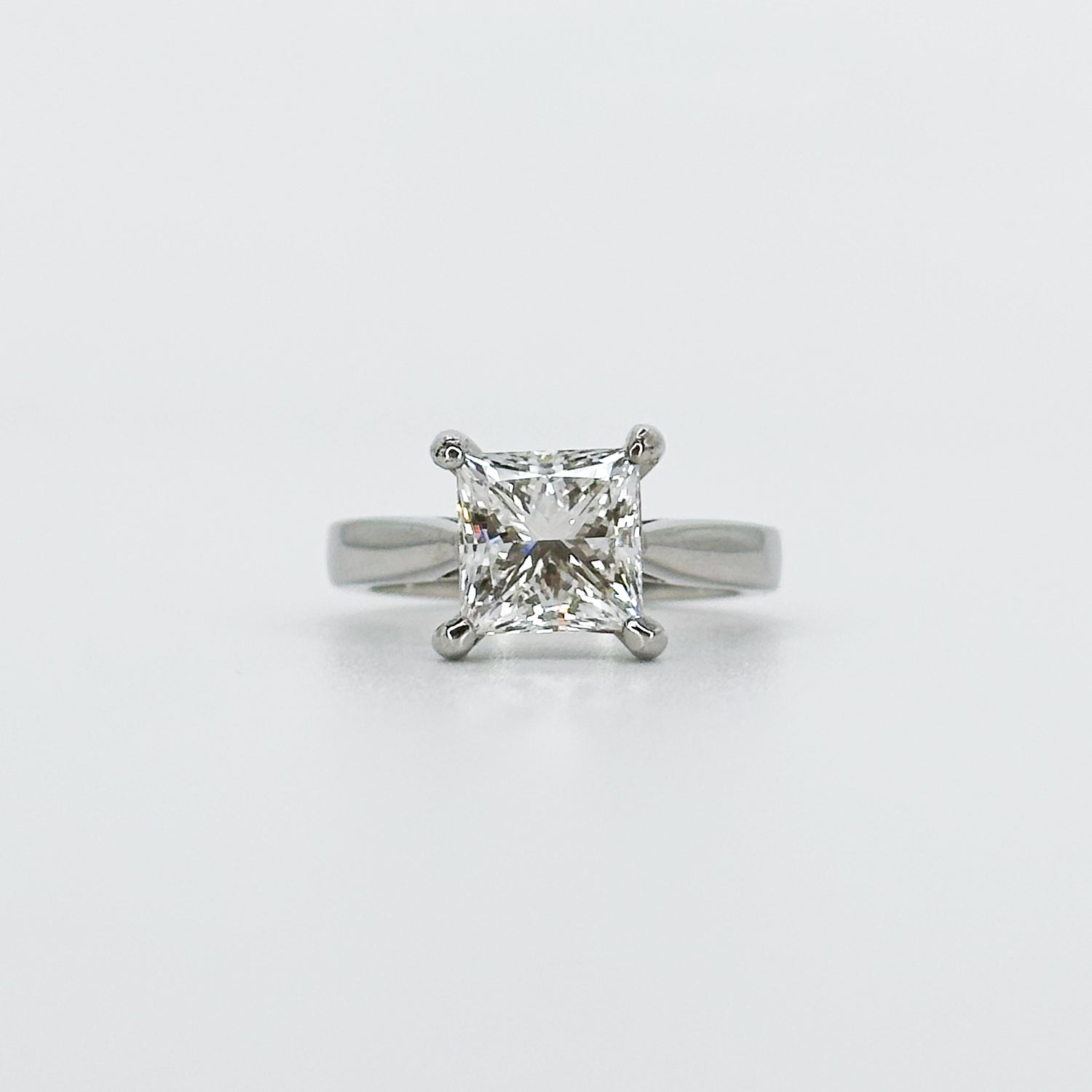 3.02ct Lab-Grown Princess Cut Diamond Ring