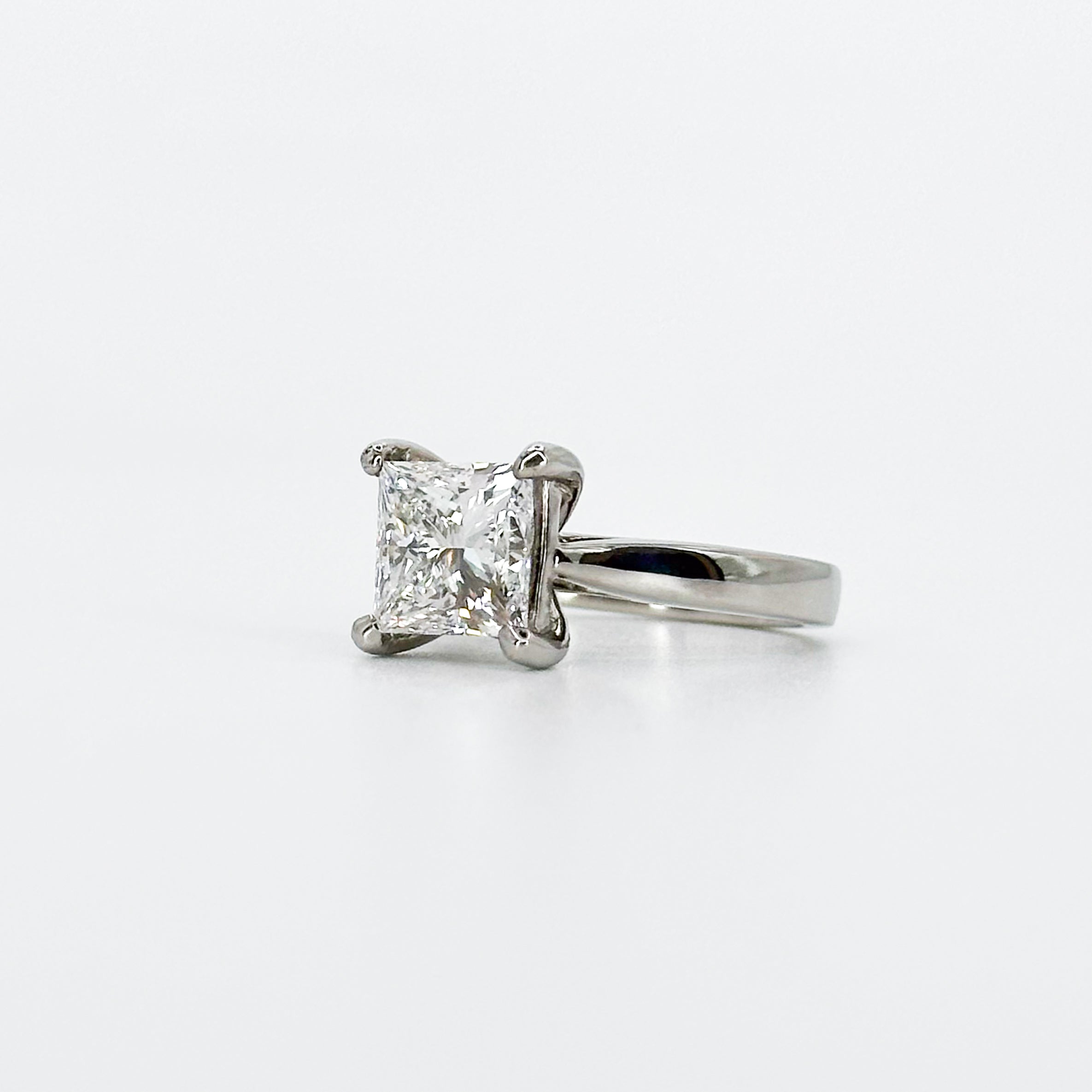 3.02ct Lab-Grown Princess Cut Diamond Ring