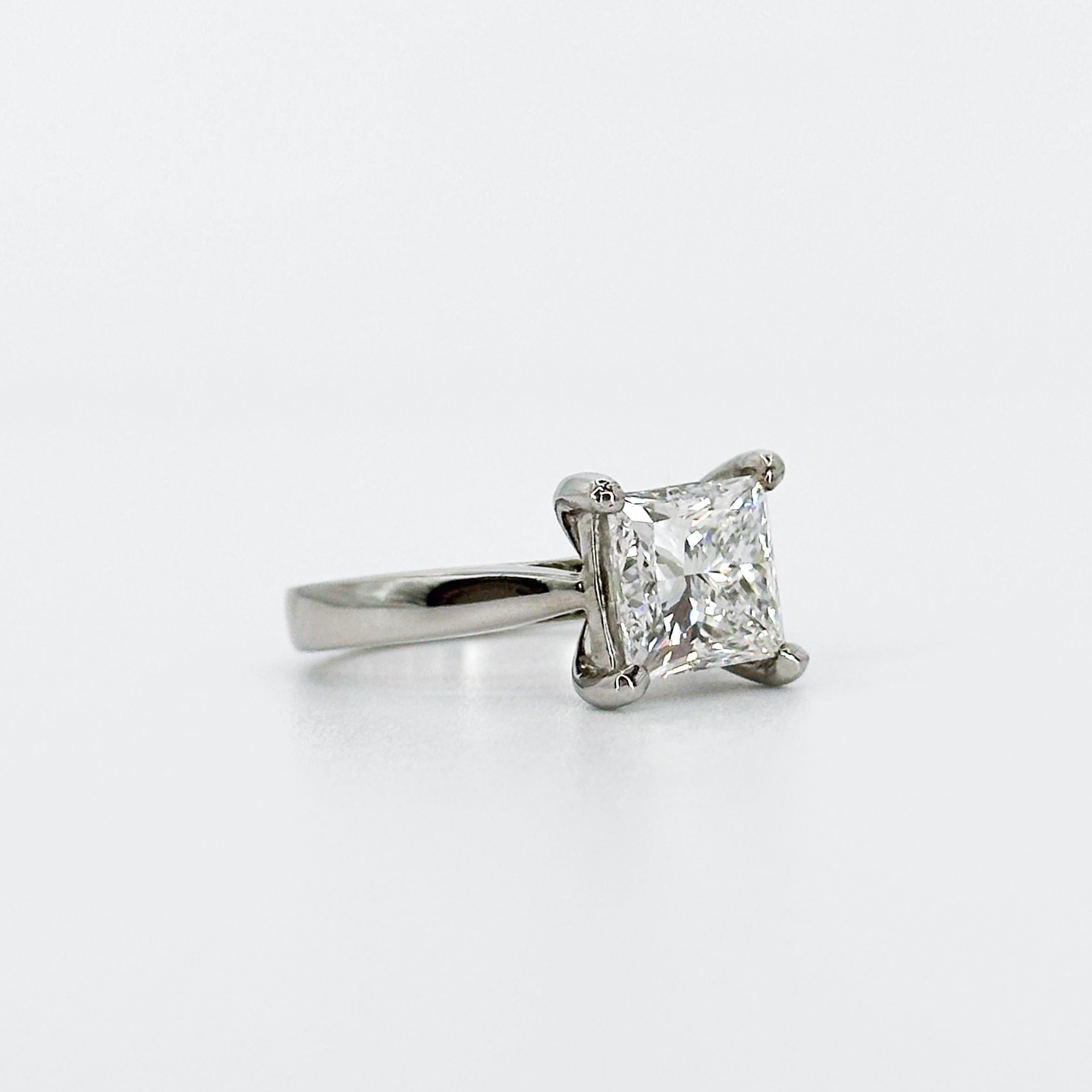 3.02ct Lab-Grown Princess Cut Diamond Ring