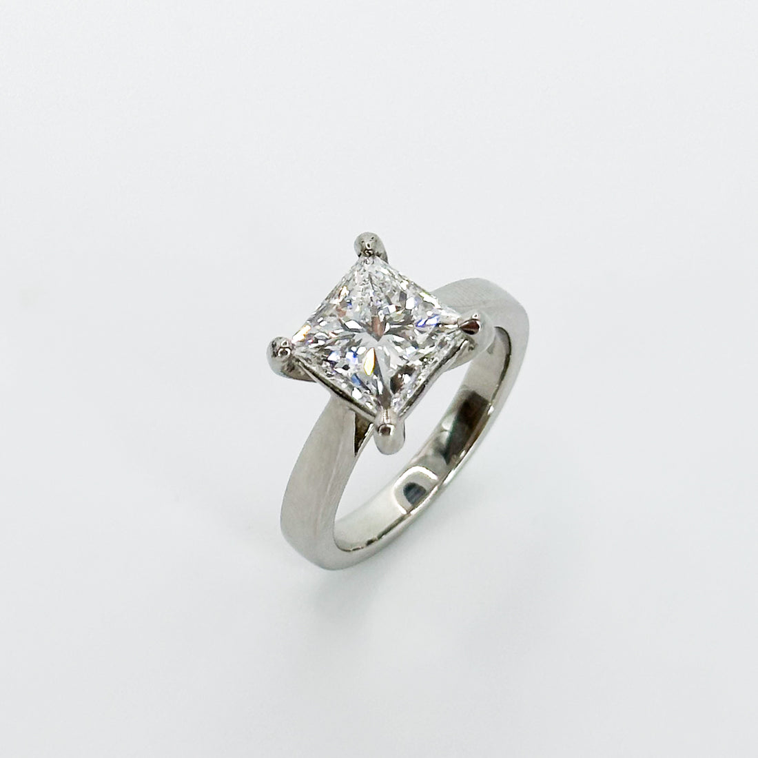 3.02ct Lab-Grown Princess Cut Diamond Ring