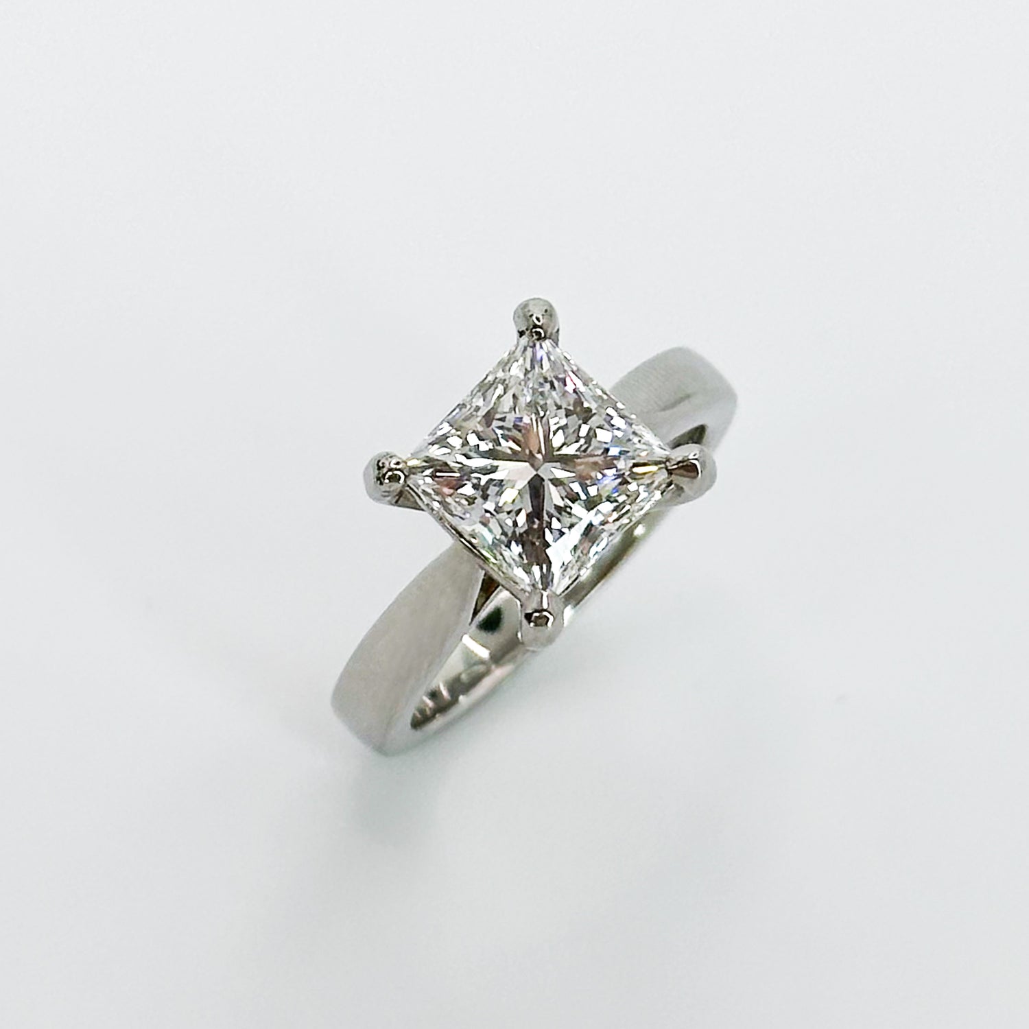 3.02ct Lab-Grown Princess Cut Diamond Ring