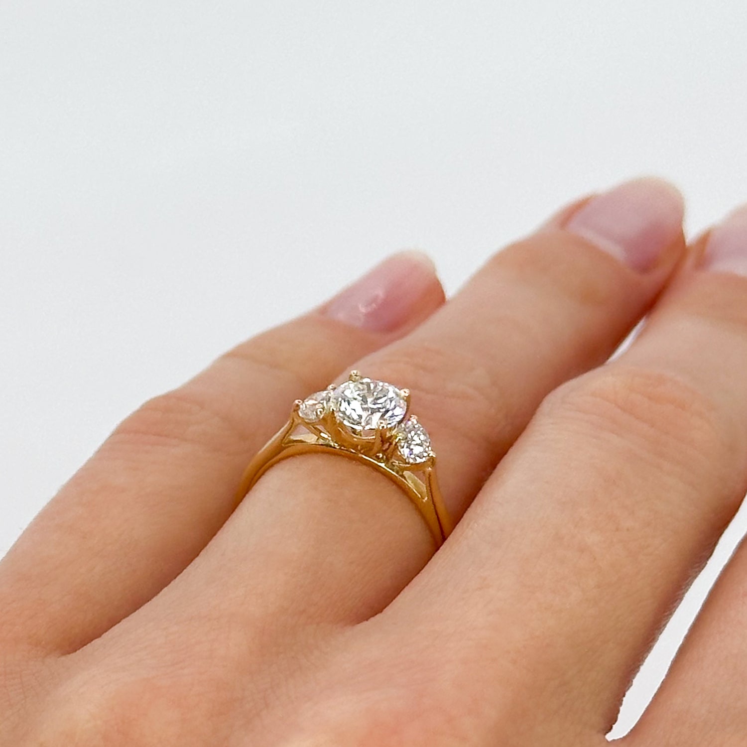 1.21ct Lab-Grown Diamond Trilogy Ring