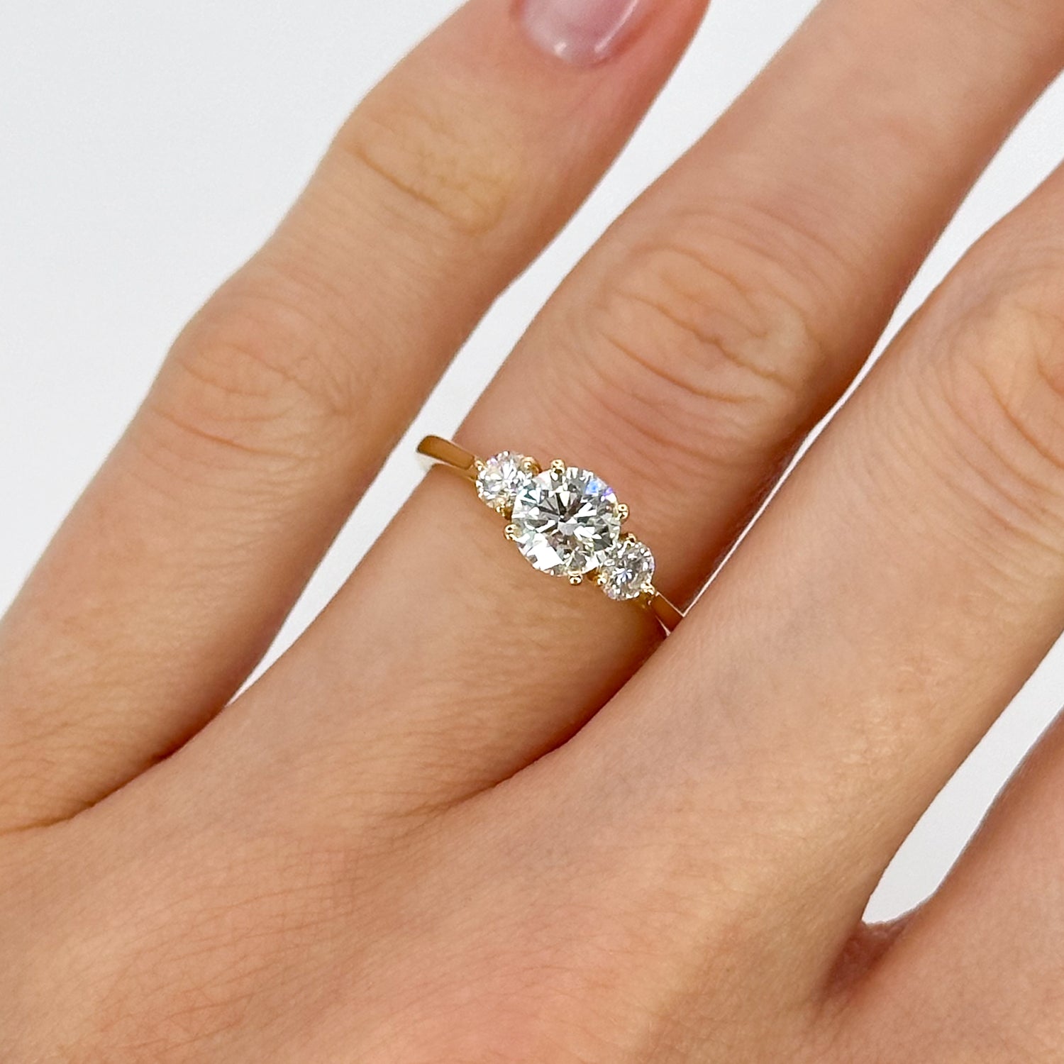 1.21ct Lab-Grown Diamond Trilogy Ring