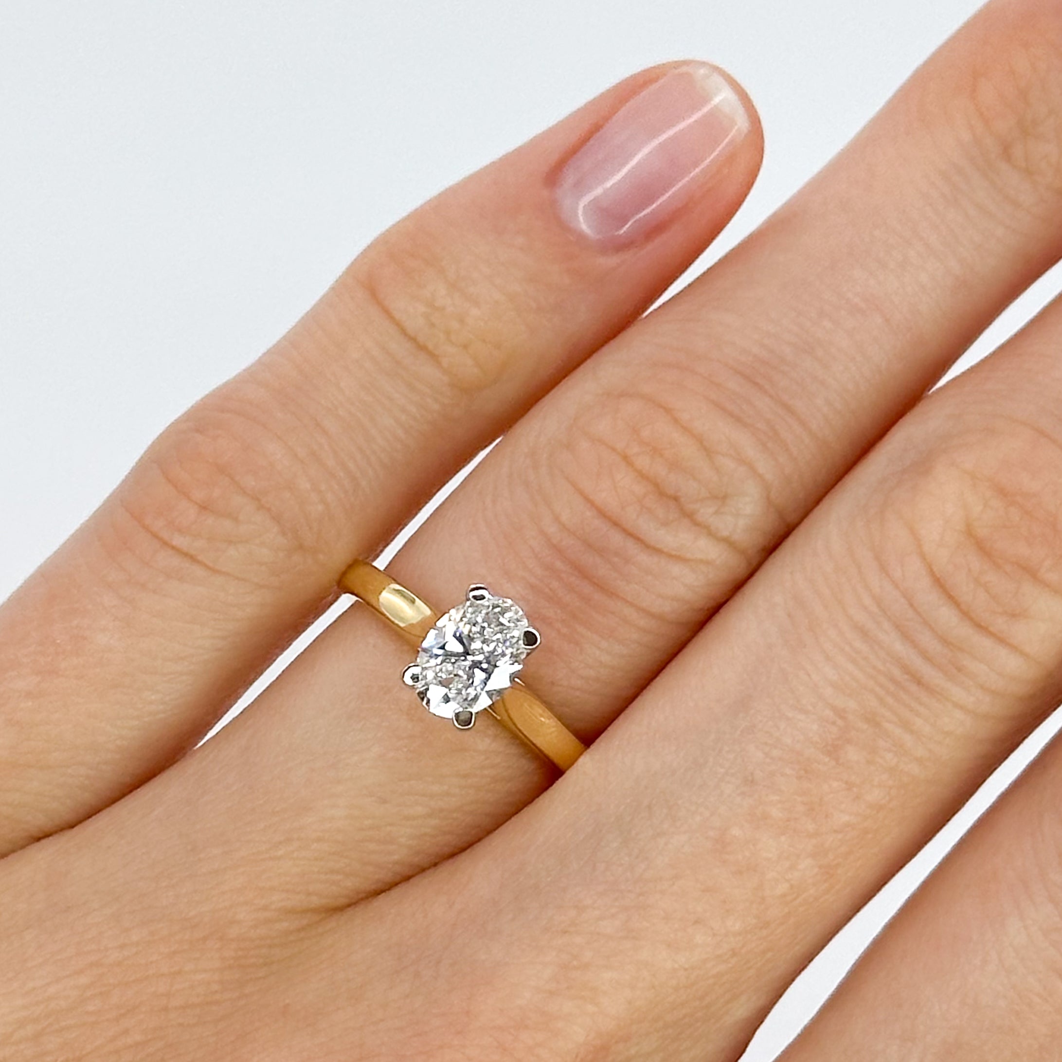 0.90ct Lab-Grown Oval Cut Diamond Ring