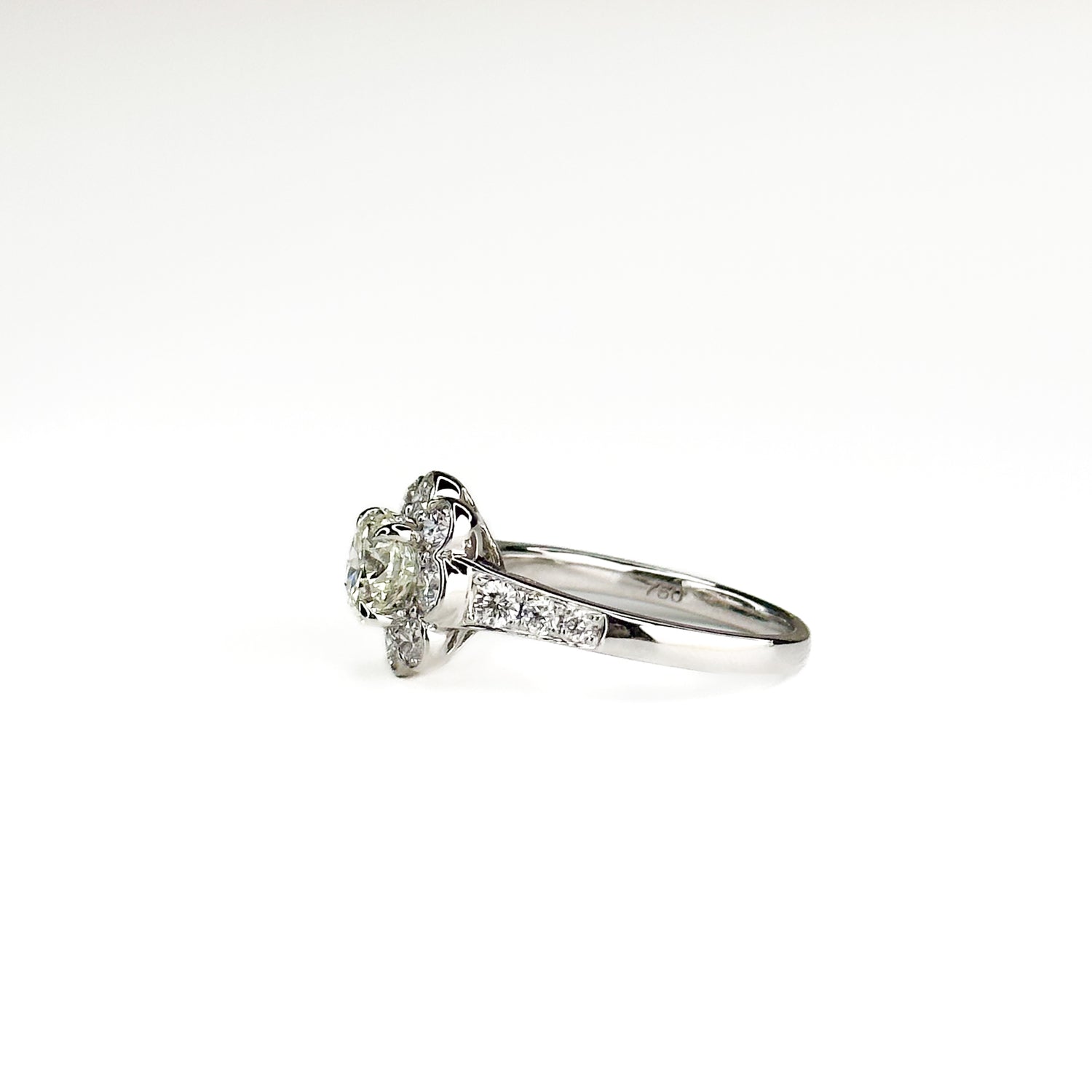 1.00ct Round Cut Diamond Platinum Ring