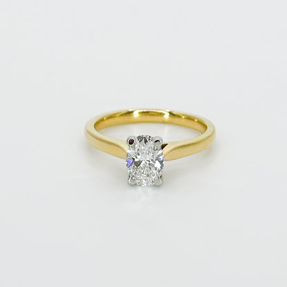 0.90ct Lab-Grown Oval Cut Diamond Ring