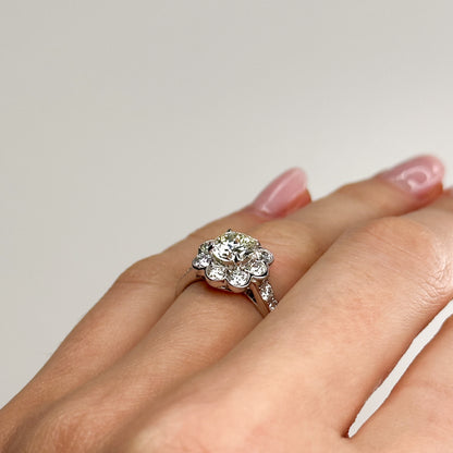 1.00ct Round Cut Diamond Platinum Ring