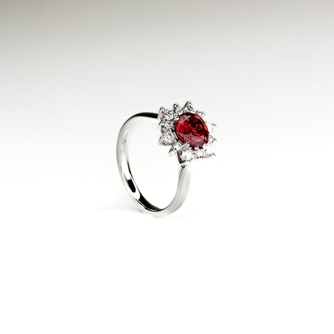 1.20ct Pink Tourmaline Platinum Ring