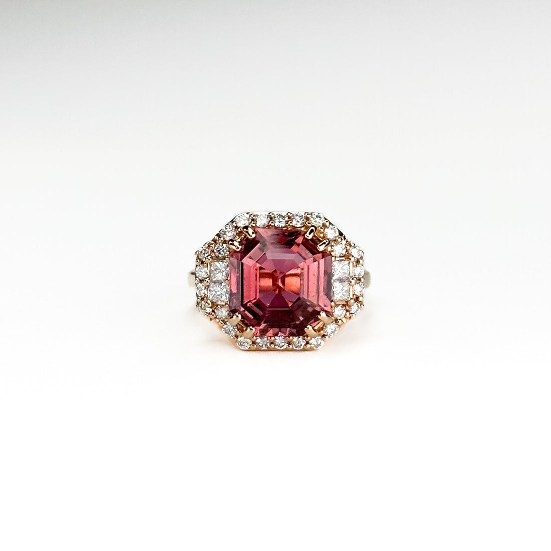 5.29ct Octagon Pink Tourmaline Ring