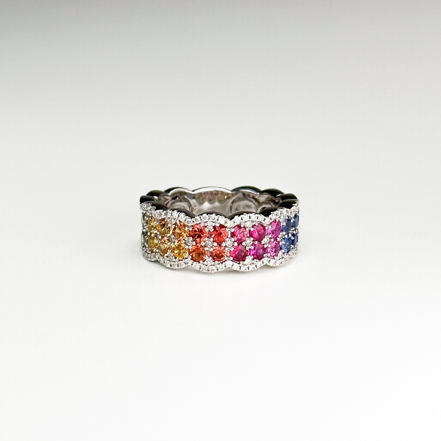 Rainbow Sapphires Dress Ring