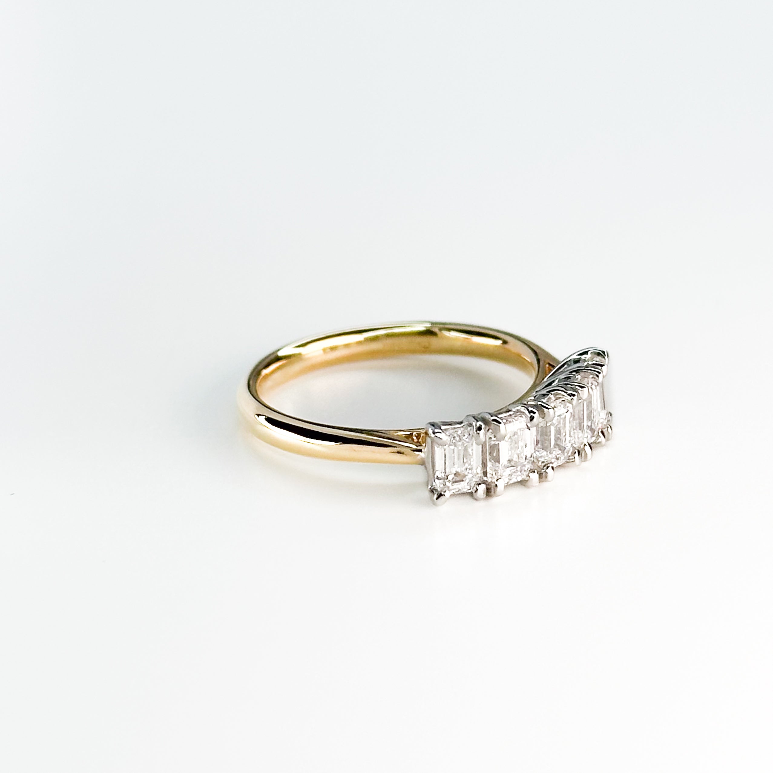 5 GIA Emerald Cut Diamond Ring