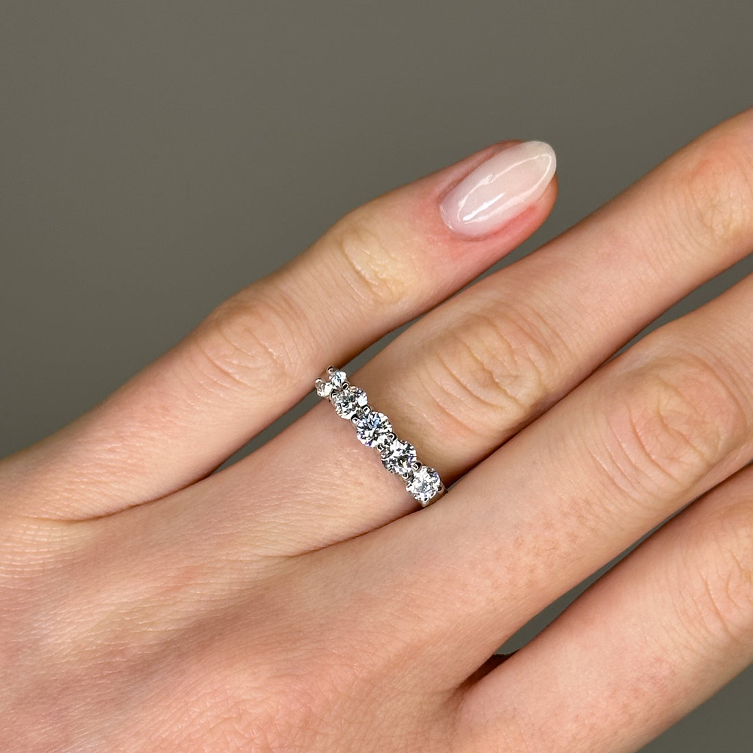 5 Round Brilliant Cut Diamond Ring