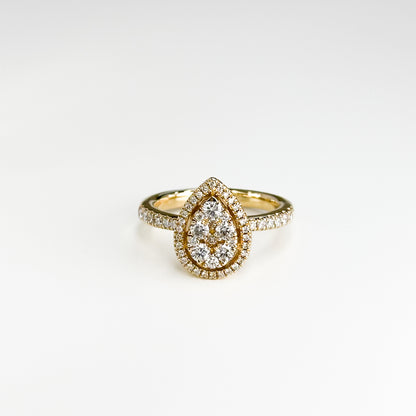 0.72ct Diamond Pear Shape Cluster Ring