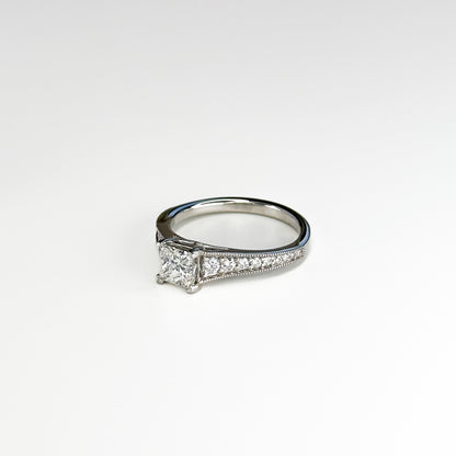 0.75ct GIA Princess Cut Diamond Ring