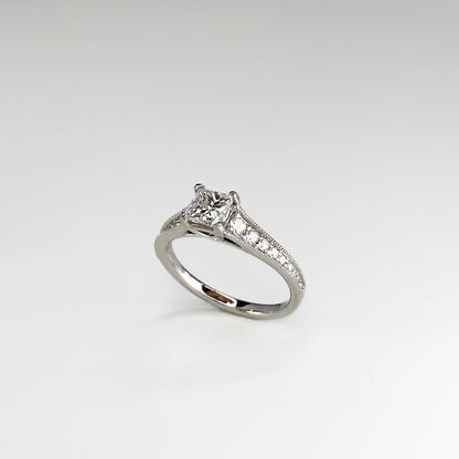 0.75ct GIA Princess Cut Diamond Ring
