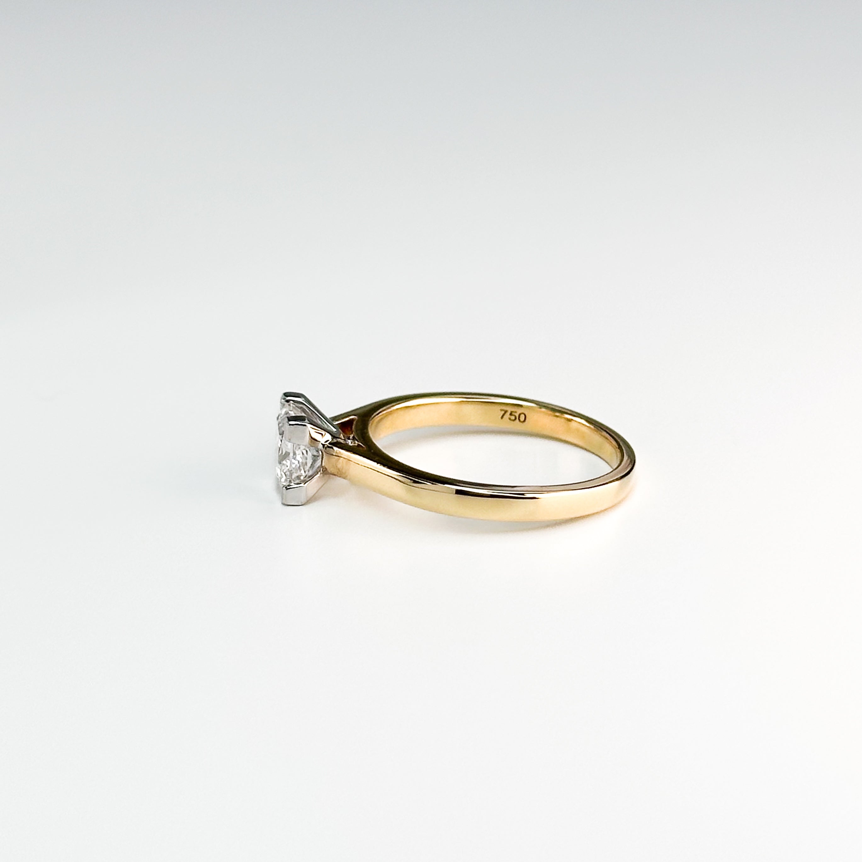 0.80ct GIA Princess Cut Diamond Ring