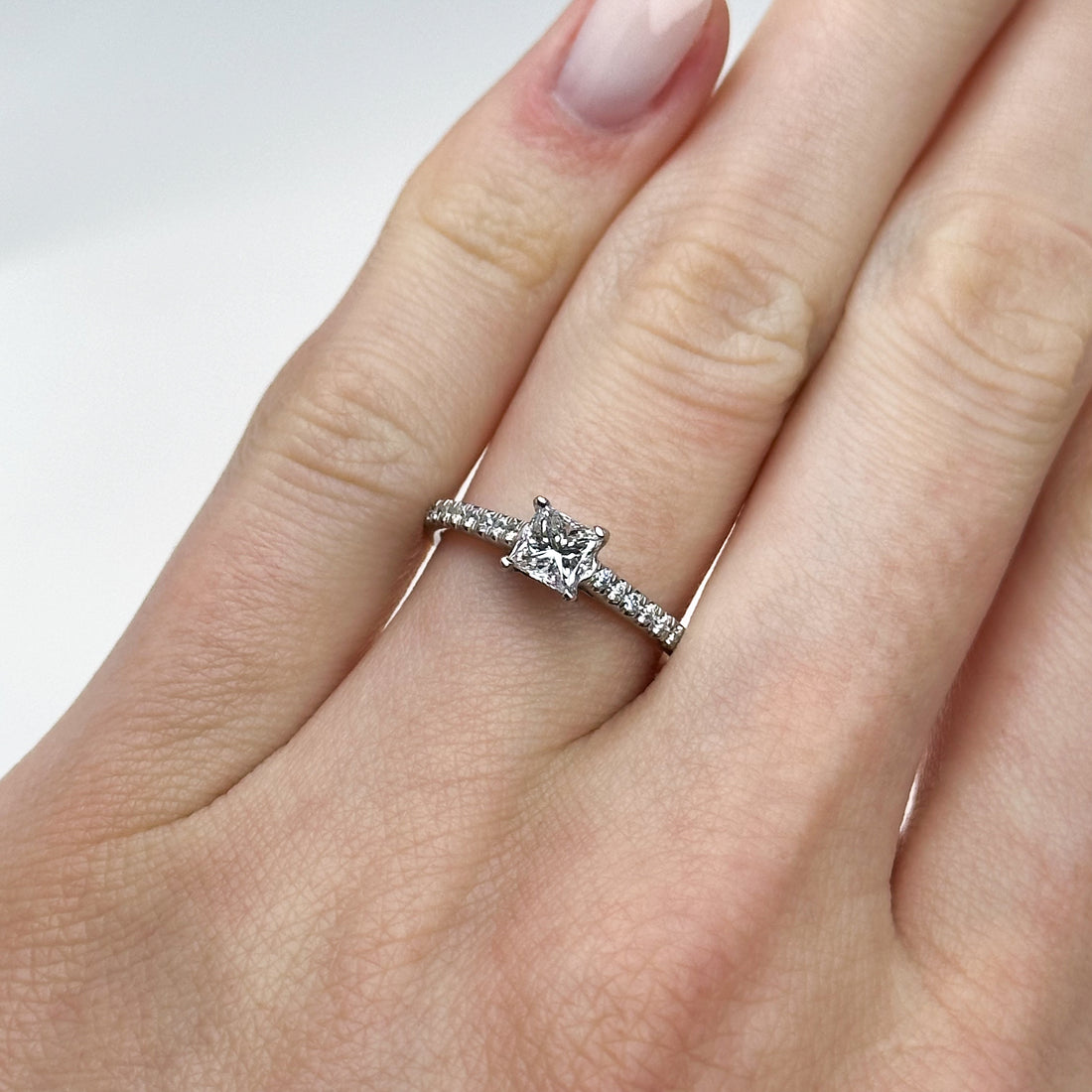 0.50ct GIA Princess Cut Diamond Ring
