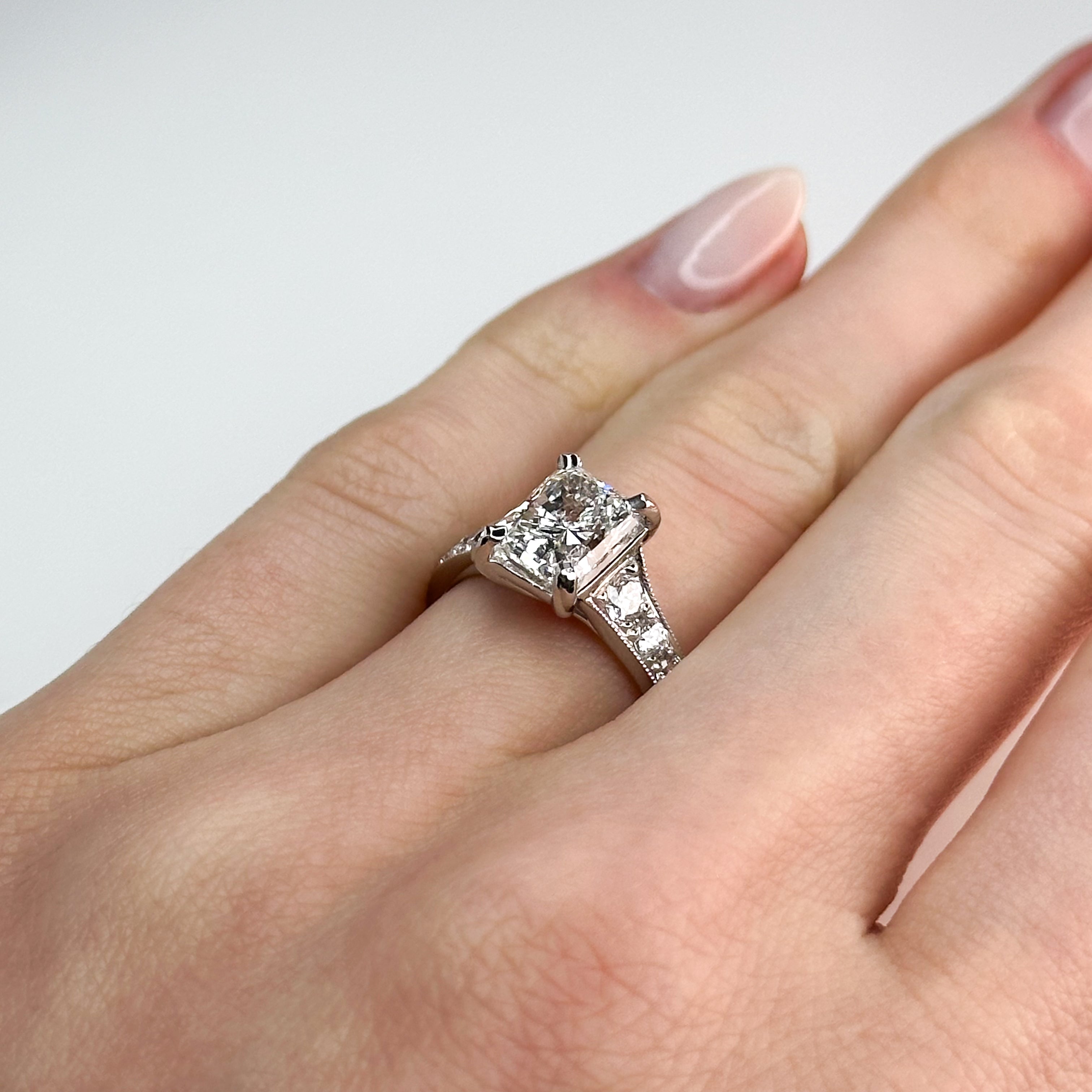 2.01ct GIA Radiant Cut Diamond Ring