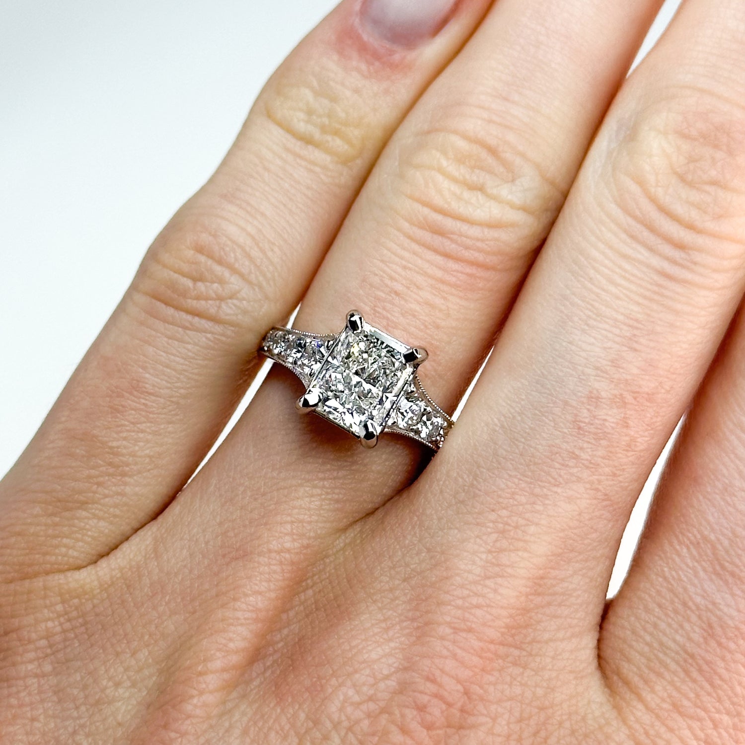 2.01ct GIA Radiant Cut Diamond Ring