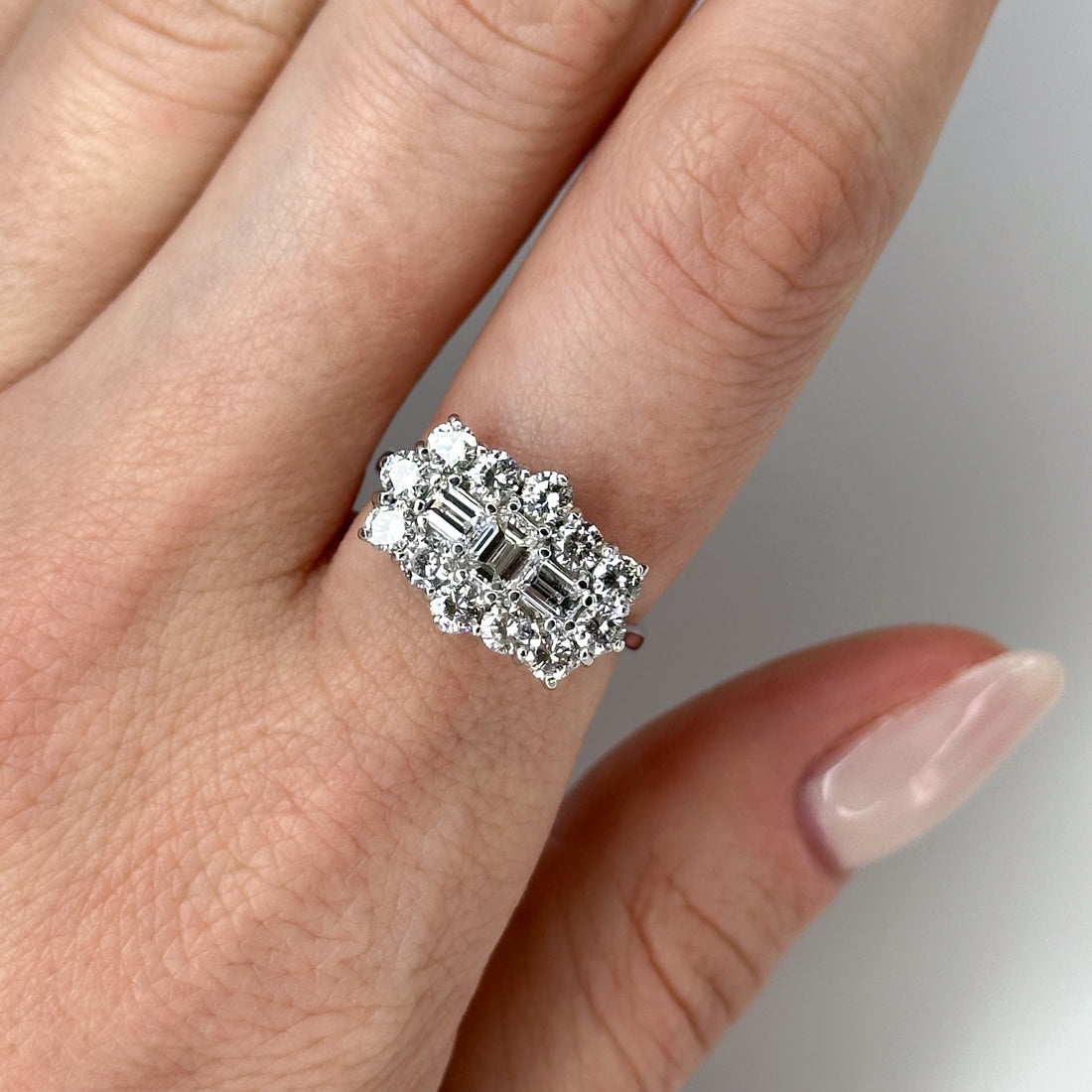 1.73ct Diamond Cluster Dress Ring