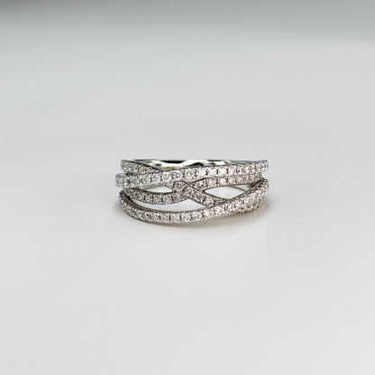 1.00ct Diamond Cross Over Ring