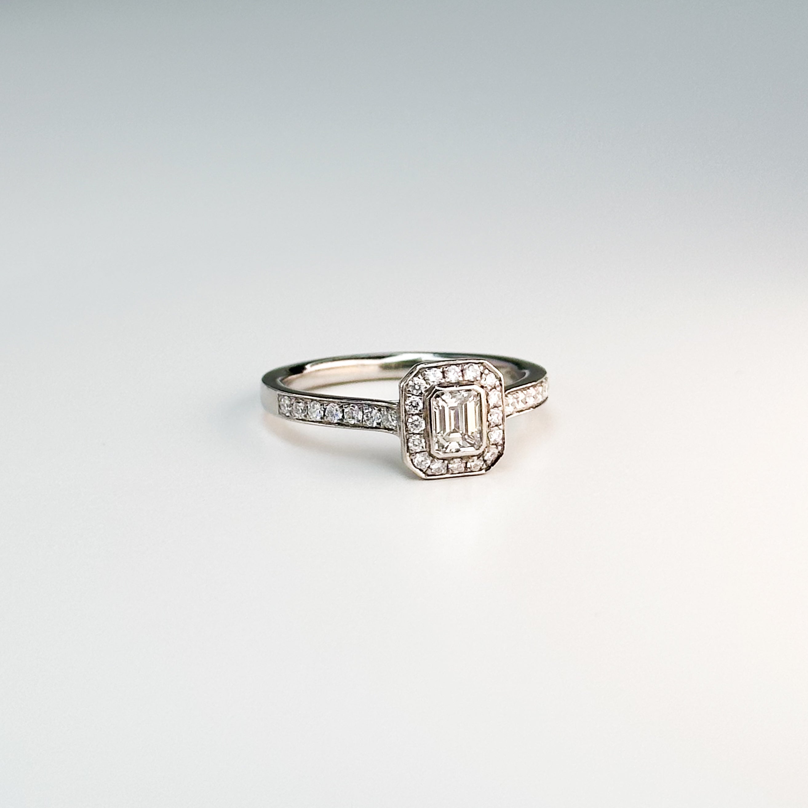 GIA Certified Diamond Cluster Ring in Platinum