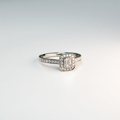 GIA Certified Diamond Cluster Ring in Platinum