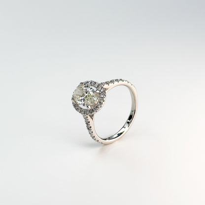 1.20ct Oval Cut Diamond Ring with Halo
