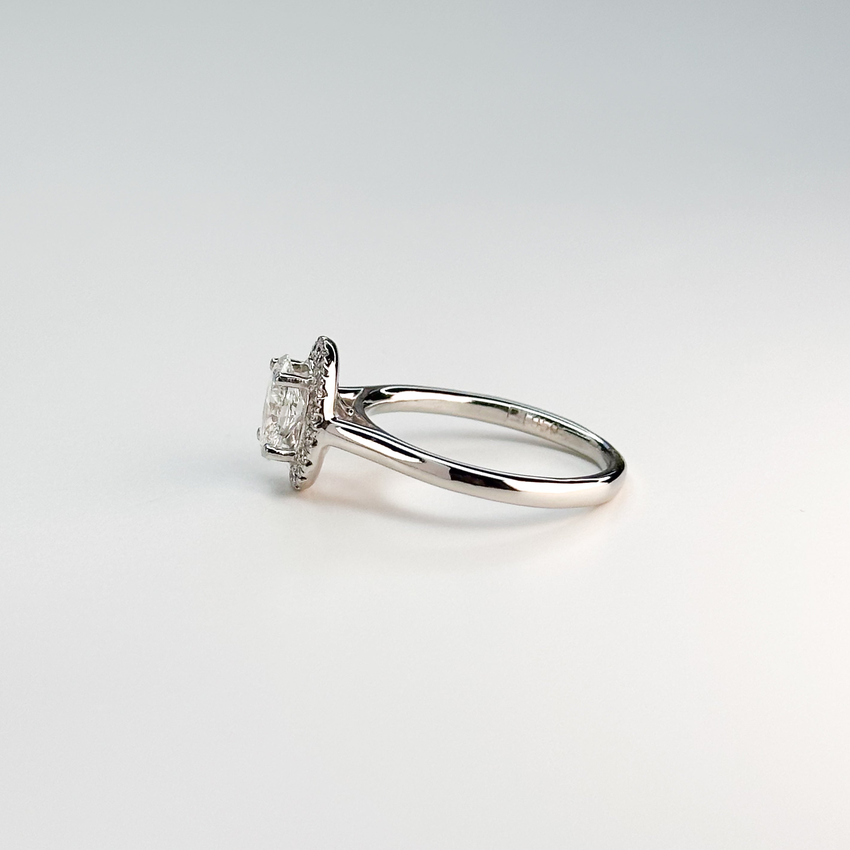 0.50ct GIA Oval Diamond Ring with Halo