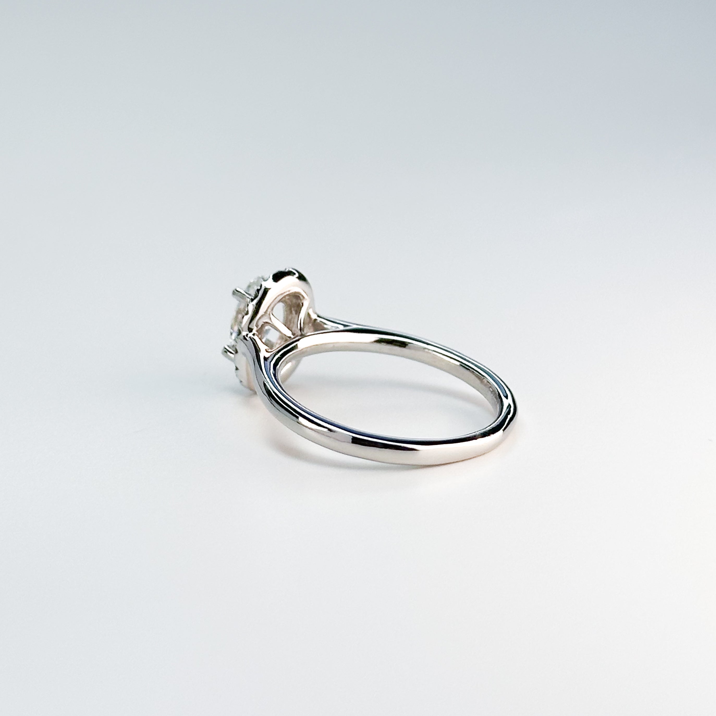 0.50ct GIA Oval Diamond Ring with Halo