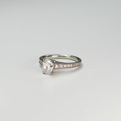 0.80ct GIA Oval Diamond Ring
