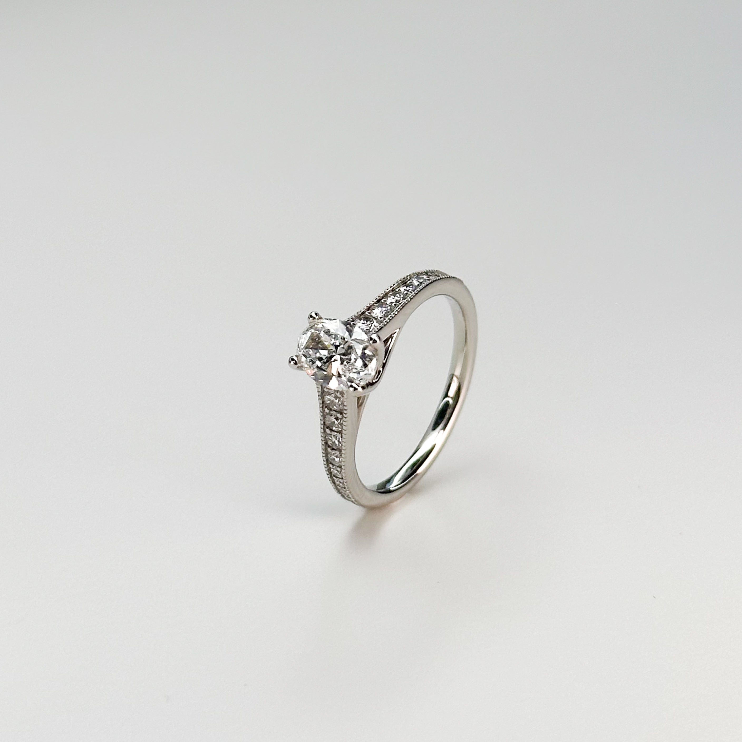 0.80ct GIA Oval Diamond Ring