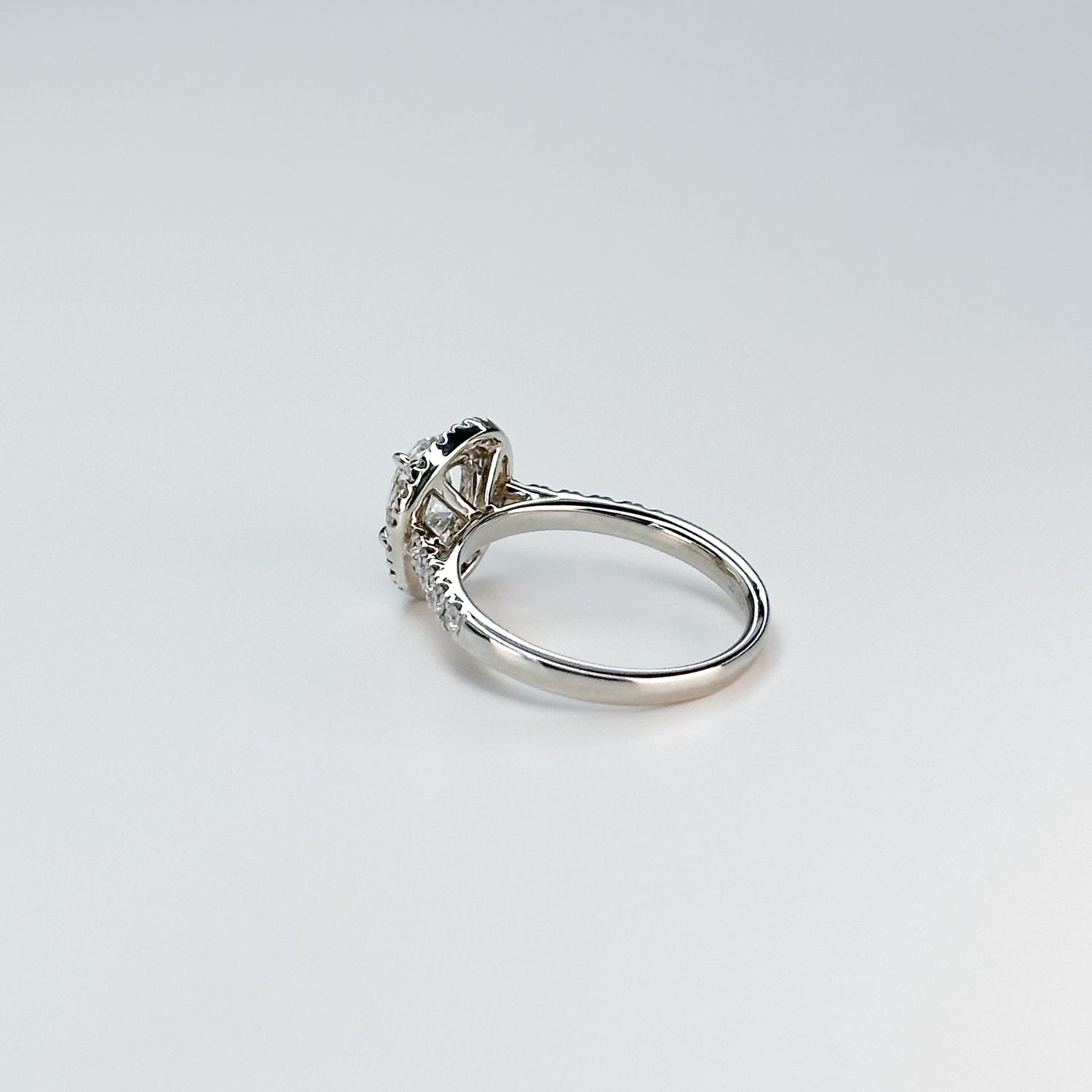 1.00ct GIA Oval Diamond Ring with Halo
