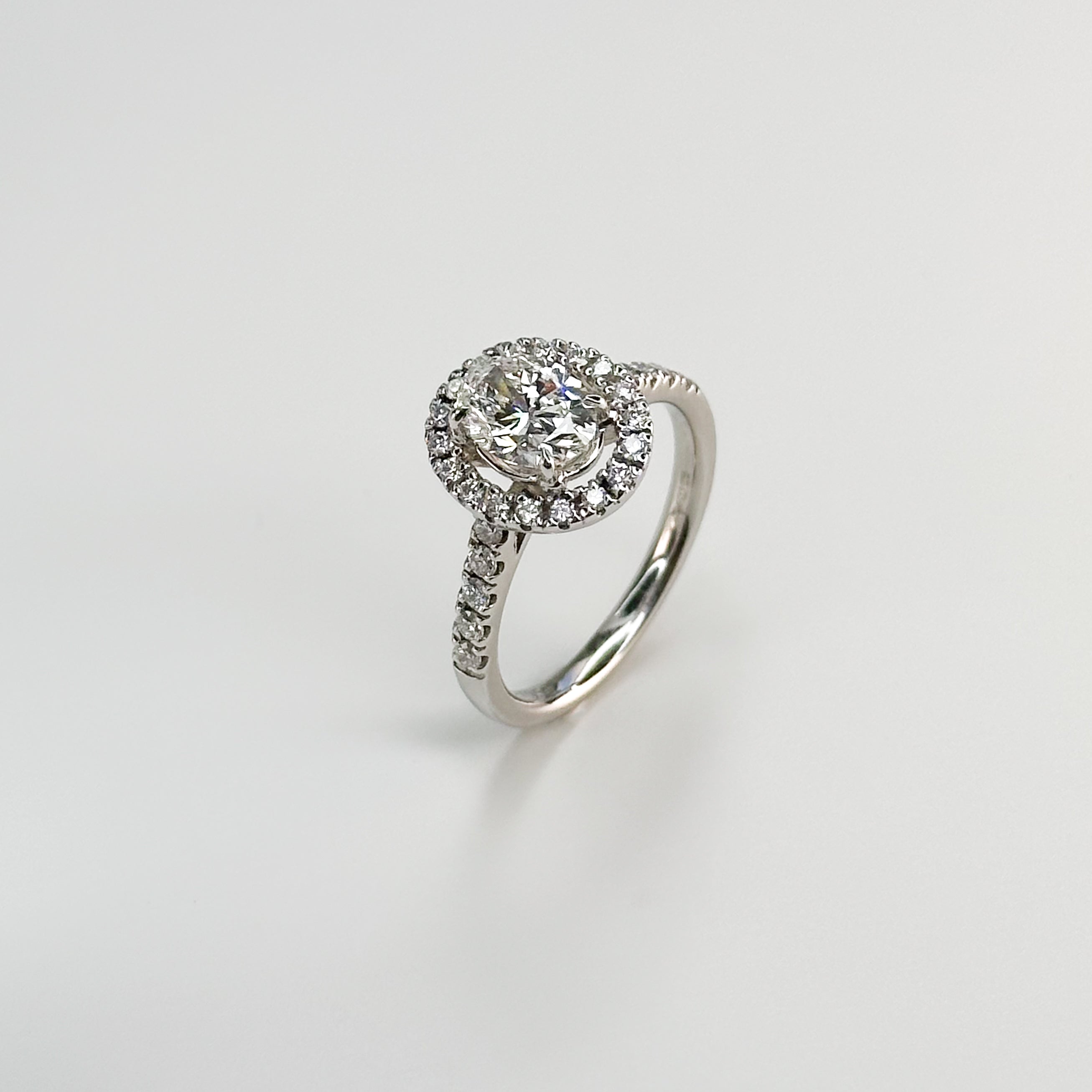 1.00ct GIA Oval Diamond Ring with Halo