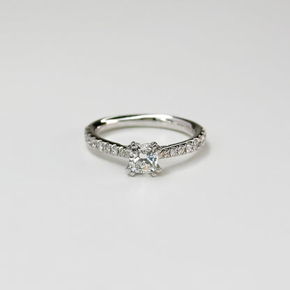 0.46ct GIA Cushion Cut Diamond Ring