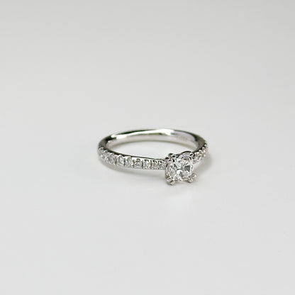 0.46ct GIA Cushion Cut Diamond Ring