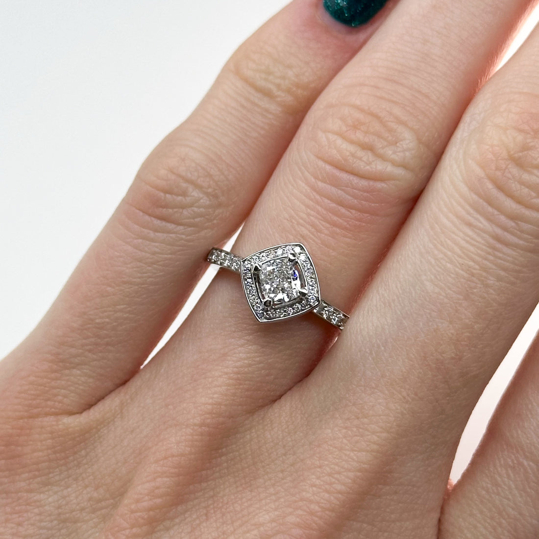 0.50ct GIA Cushion Cut Diamond Ring